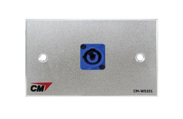 CM CM-W5101XACI Audio Video Inlet / outlet Plate with Powercon In , 1 Port  แผ่นติด Powercon lineIn 1 ช่อง 