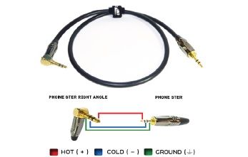 CM CMMPXR-1 Microphone Cable with 3.5mm2 Stereo Right Angle to 3.5mm2 Stereo สายสัญญาณ 3.5mm2 Stereo Right Angle to 3.5mm2 Stereo 1 เมตร