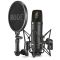 RODE NT1 + Ai-1 | ไมค์อัดเสียงพร้อมอินเตอร์เฟส Complete Studio Kit Cardioid Condenser Microphone Large-diaphragm Cardioid Condenser Microphone with 1-channel USB Audio Interface, Shockmount, Pop Shield, and XLR Cable
