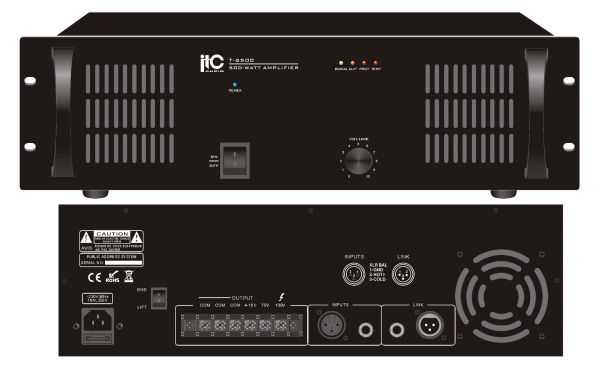 ITC Audio T-6650 เครื่องขยายเสียง 650 วัตต์ 70/100V Line