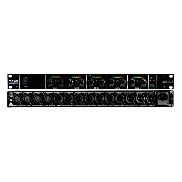 ART MX225 | เครื่องผสมและแยกสัญญาณเสียงแบบโซน Zone Distribution Mixer 2-Stereo Inputs Routed to 5-Zones