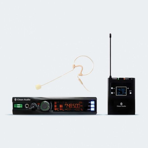 Clean Audio CA-M1730 ชุดไมโครโฟนไร้สายแบบเกี่ยวคล้องหู คลื่นความถี่748.3-757.7 MHz รุ่นใหม่ 2564