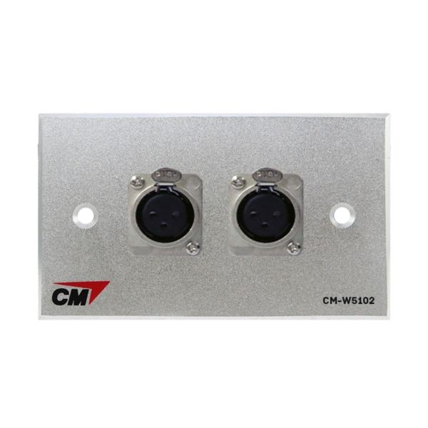 CM CM-W5102XF | แผ่นติด XLR ตัวเมีย 2 ช่อง Audio Inlet / Outlet Plate Microphone with XLR Female 2 Port
