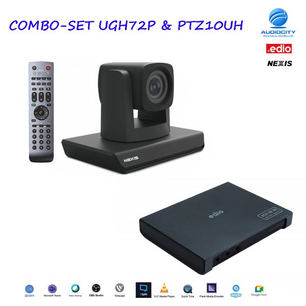 COMBO-SET UGH72P & PTZ10UH | ชุดกล้องวิดีโอคอนเฟอเรนซ์และK 2CH HDMI USB3.0 Video Capture box 