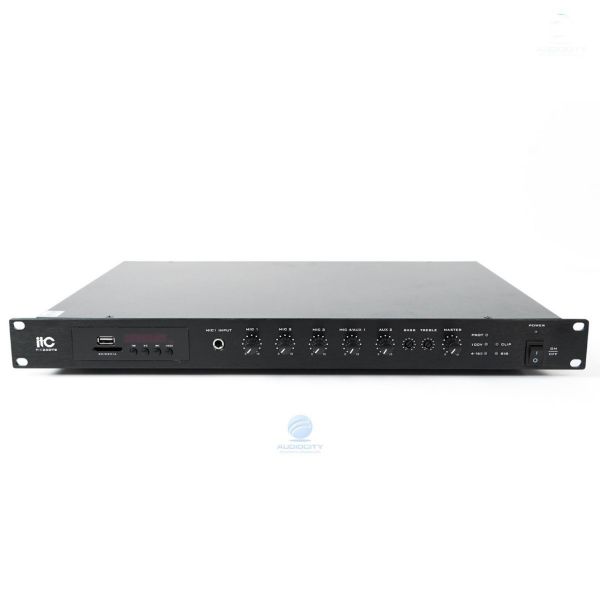 ITC Audio T-120DTB เพาเวอร์มิกเซอร์ 120 วัตต์ 4-16 โอห์ม 100V Line พร้อม MP3 / Tuner /
Bluetooth & USB 