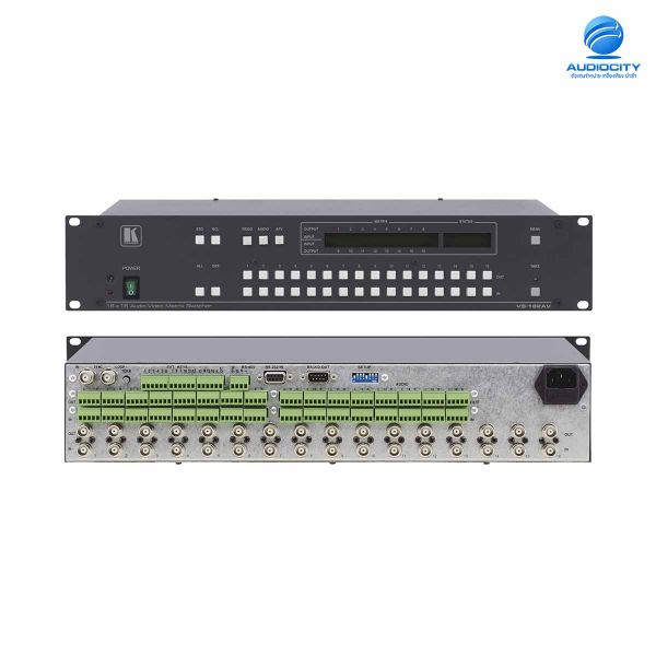 KRAMER VS-162AV เครื่องเลือกสัญญาณภาพและเสียง อุปกรณ์เลือกสัญญาณภาพ 16x16 Composite Video & Balanced Stereo Audio Matrix Switcher