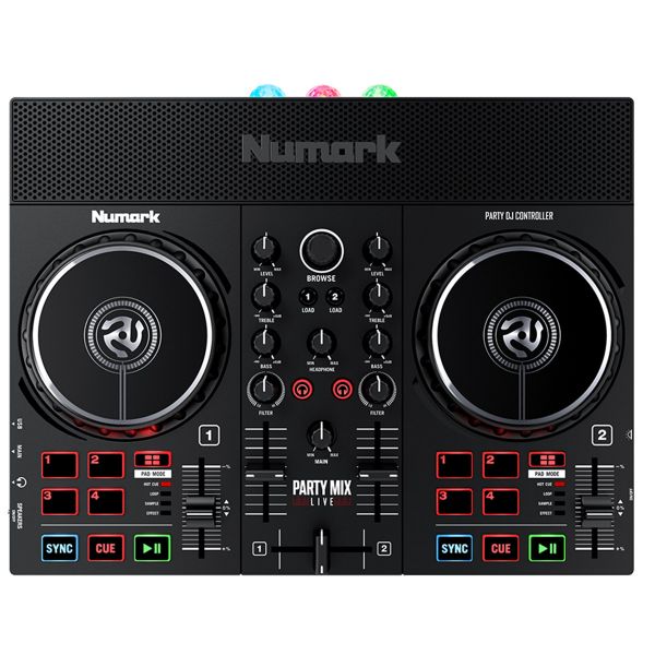 Numark Party Mix Live  เครื่องเล่น DJ Controller with Built-In Light Show and Speakers