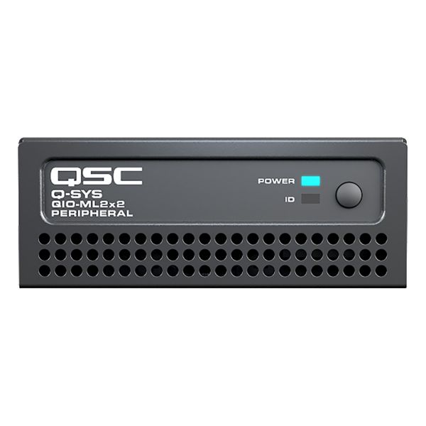 Q-SYS QIO-ML2x2 | เครือข่ายเสียง I/O (อินพุต 2 ไมโครโฟน/ไลน์ และเอาต์พุต 2 ช่อง) Network Audio I/O (2mic/line inputs and 2 line outputs)