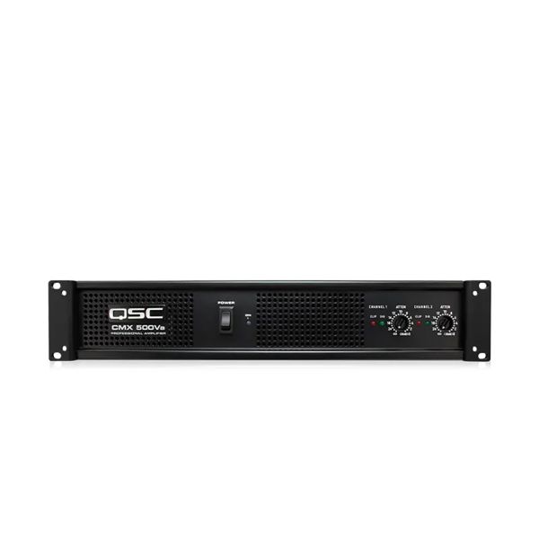 QSC CMX500Va  เครื่องขยายเสียง 2x300 วัตต์ 500 วัตต์ ที่ 4 โอห์ม  70 V mono 1200 วัตต์, Class AB, DIP switches for easy selection of stereo, parallel, or bridged mode