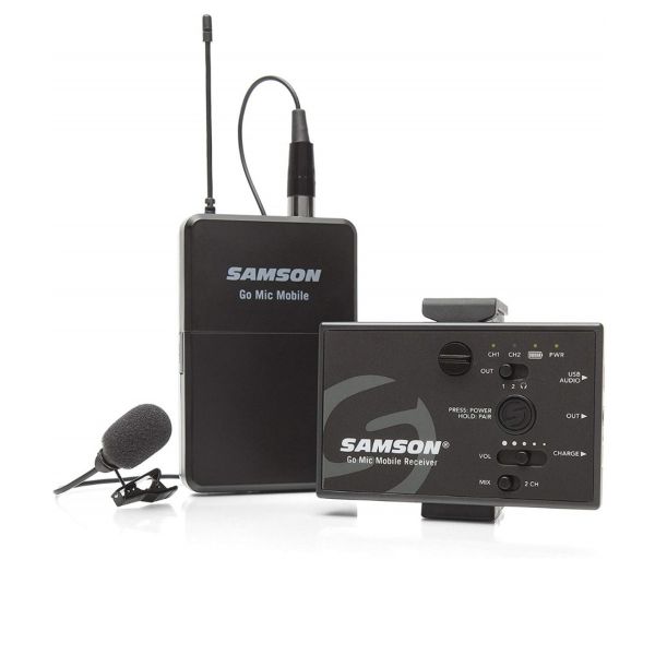 SAMSON Go Mic Mobile Lavalier Wireless System ชุดไมค์ไร้สาย ไมค์คลิปหนีบปกเสื้อไร้สายสำหรับสมาร์ทโฟนและกล้องดิจิตอล