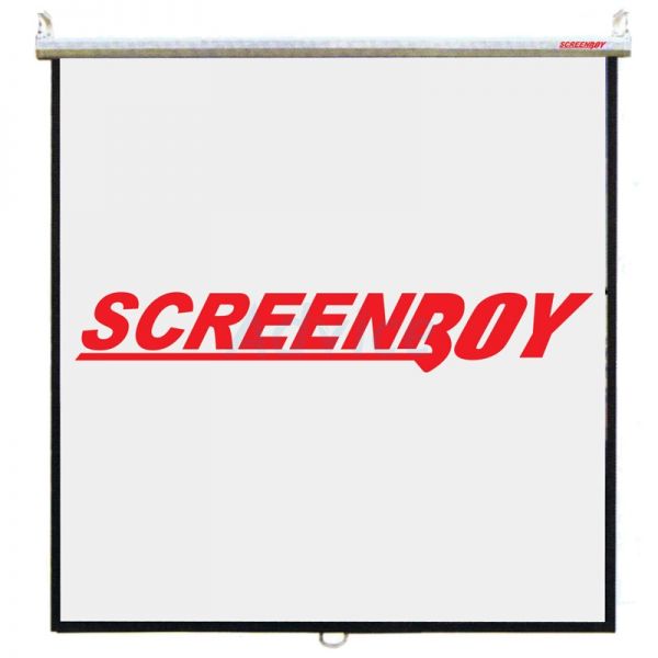 Screen Boy Wall screen 70x70 จอแขวนมือดึง 70x70 นิ้ว เนื้อ MW สัดส่วน 1:1