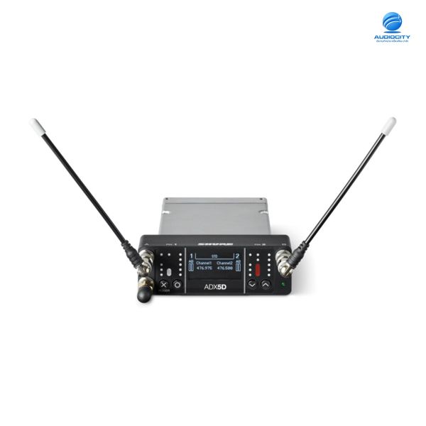 SHURE ADX5D=-P55 เครื่องรับไร้สายแบบ2 ชาแนล ชนิดพกพา Digital Dual-Channel Portable Wireless Receiver