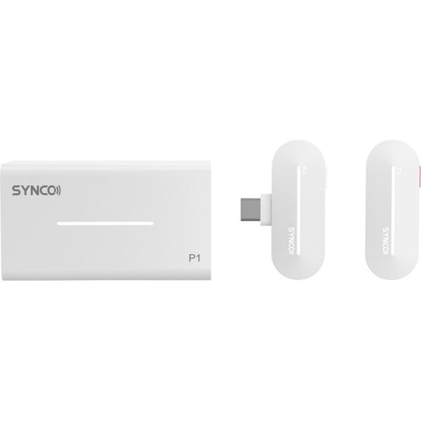 SYNCO P1T  ไมโครโฟนติดกล้อง สำหรับใช้กับโทรศัพท์ Type-C (สีขาว)