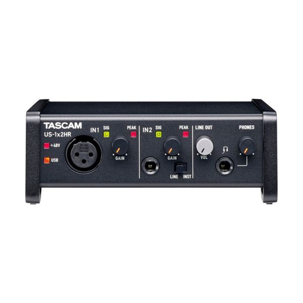 TASCAM US-1x2HR ออดิโออินเตอร์เฟส High-Resolution USB Audio Interface (2 in / 1 mic, 2 out)