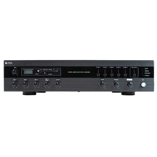TOA A-3248DMZ-AS | มิกเซอร์แอมป์ เครื่องขยายเสียง 480 วัตต์ 5 โชน มิกเซอร์+แอมป์ Digital PA Amplifier + MP3 + 5 Zones (480 W)