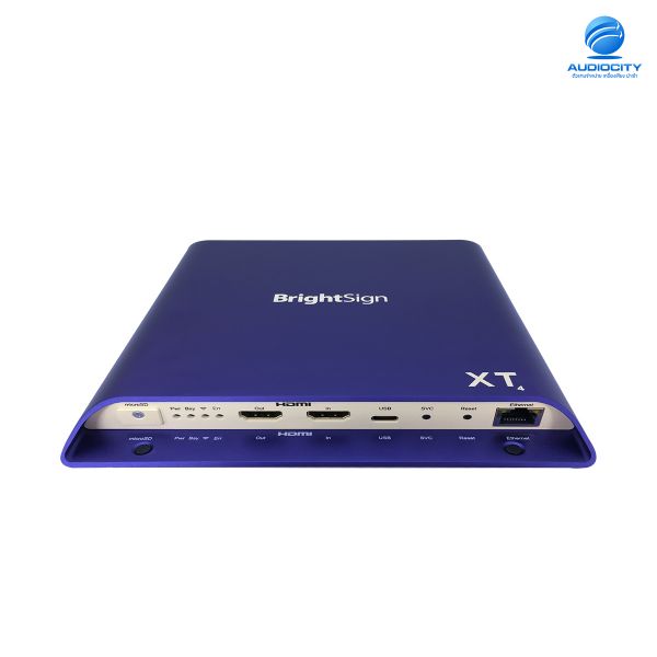 BrightSign XT1144 H.265, True 4K, dual video decode, advanced HTML5 player with expanded I/O package, PoE+ & Live TV