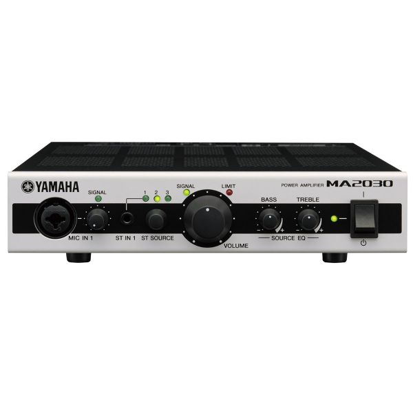 YAMAHA MA2030A | มิกเซอร์พร้อมแอมป์ขยายเสียง เครื่องขยายเสียง แบบ 70V/100V 60 วัตต์ 2 MIC 3 Stereo มิกเซอร์แอมป์ แบบ 70V/100V 60 วัตต์ 2 MIC 3 Stereo