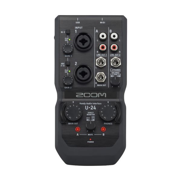 ZOOM U24  ออดิโออินเตอร์เฟส 24-bit/96kHz 2-channel Portable USB Audio Interface with 2 Preamps
