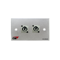 CM CM-W5102XACO Audio Video Inlet / outlet Plate with Powercon Out , 2 Port  แผ่นติด Powercon lineOut 2 ช่อง 