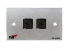 CM CM-W5102HDX Audio Video Inlet / outlet Plate with HDMI D Shell , 2 Port Series 3  แผ่นติด HDMI แบบตรง 2 ช่อง 