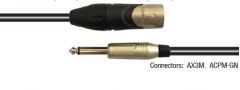 Amphenol CA04-33-C-001 XLR 3 Pin (Male) to 1/4 Phone (Mono) สายสัญญาณ XLR to PHONE ความยาว 1 เมตร
