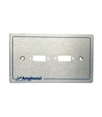 Amphenol AMW-HDMI-002P Audio / Video Outlet Panel for HDMI 2 Port, without Connectors แผ่นเพลทอลูมิเนียม HDMI 2 Port
