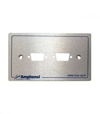 Amphenol AMW-VGA-002P Audio Outlet Panel for VGA 2 Port, without Connectors แผ่นเพลทอลูมิเนียม VGA 2 Port