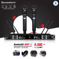 Bandwidth BWV-1 ไมค์ลอยคู่ ไมโครโฟนไร้สาย เปลี่ยนคลื่นความถี่ได้  UHF 803.200 – 805.800 MHz