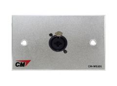 CM CM-W5101CB Audio Video Inlet / Outlet Plate with Combo Jack , 1 Port  แผ่นติด Combo ตัวเมีย 1 ช่อง 