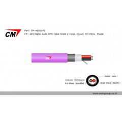 CM CM-A2002PE สายสัญญาณ AES Digital Audio DMX 2 Cores, 20AWG สีม่วง / 1 เมตร