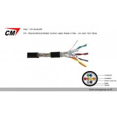 CM CM-IE2404P RS2 32,RS422,RS485 Control cable Shield 4 Pair , 24 AWG 120 Ohms สายสัญญาณ 4 Pair , 24 AWG / 1 เมตร