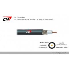 CM CM-RG58A/U สาย Coaxial RG -58, 20AWG / 1 เมตร