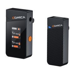 Comica Vimo C1 ไมโครโฟนหนีบปกเสื้อแบบไร้สายขนาดเล็ก คลื่น 2.4 Ghz