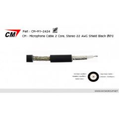 CM CM-M1-2424 Microphone Cable Mono Type 22 AWG Shield Black สายไมค์ 22 AWG สีดำ / 1 เมตร
