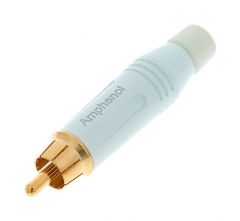 Amphenol ACPR-WHT | RCA Male Plug Cable, White Color
