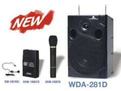 SHOW WDA-281D/VXM-298TS/VXM-188LTS/HM-38 Portable wireless teaching system 8" woofer & 1"