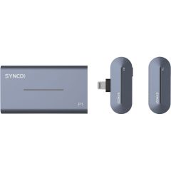 SYNCO P1L ไมโครโฟนไร้สายสำหรับมือถือ ขั่วต่อ lightning สำหรับใช้กับ IOS (สีฟ้า)