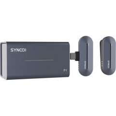 SYNCO P1T ไมโครโฟนไร้สายสำหรับมือถือ ขั่วต่อ Type-C (สีฟ้า)