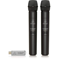 Behringer ULM 202 USB ไมโครโฟนไร้สาย USB Digital Wireless System with 2 Handheld Microphones High-Performance 2.4 GHz