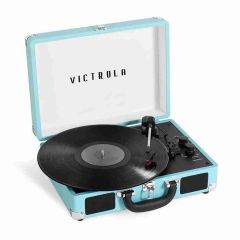 Victrola Journey+ เครื่องเล่นแผ่นเสียงแบบกระเป๋าเดินทาง รองรับสตรีมไร้สาย Bluetooth