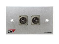 CM CM-W5102X2B Audio Video Inlet / outlet Plate with BNC , 2 Port ( แผ่นติด BNC 2 ช่อง )