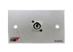 CM CM-W5101XACO Audio Video Inlet / outlet Plate with Powercon Out , 1 Port  แผ่นติด Powercon lineOut 1 ช่อง 