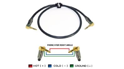 CM CMMPRX-1 Microphone Cable with 3.5mm2 Stereo Right Angle to 3.5mm2 Stereo Right Angle สายสัญญาณ 3.5mm2 Stereo Right Angle to 3.5mm2 Stereo Right Angle 1 เมตร