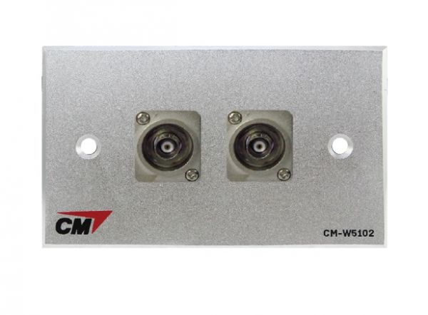 CM CM-W5102X2B Audio Video Inlet / outlet Plate with BNC , 2 Port ( แผ่นติด BNC 2 ช่อง )