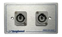 Amphenol AMW-HP-G-02P High Power Outlet Panel for PowerCon (Out) 2 Port, With Connectors แผ่นเพลท PowerCon (Out) 2 Port